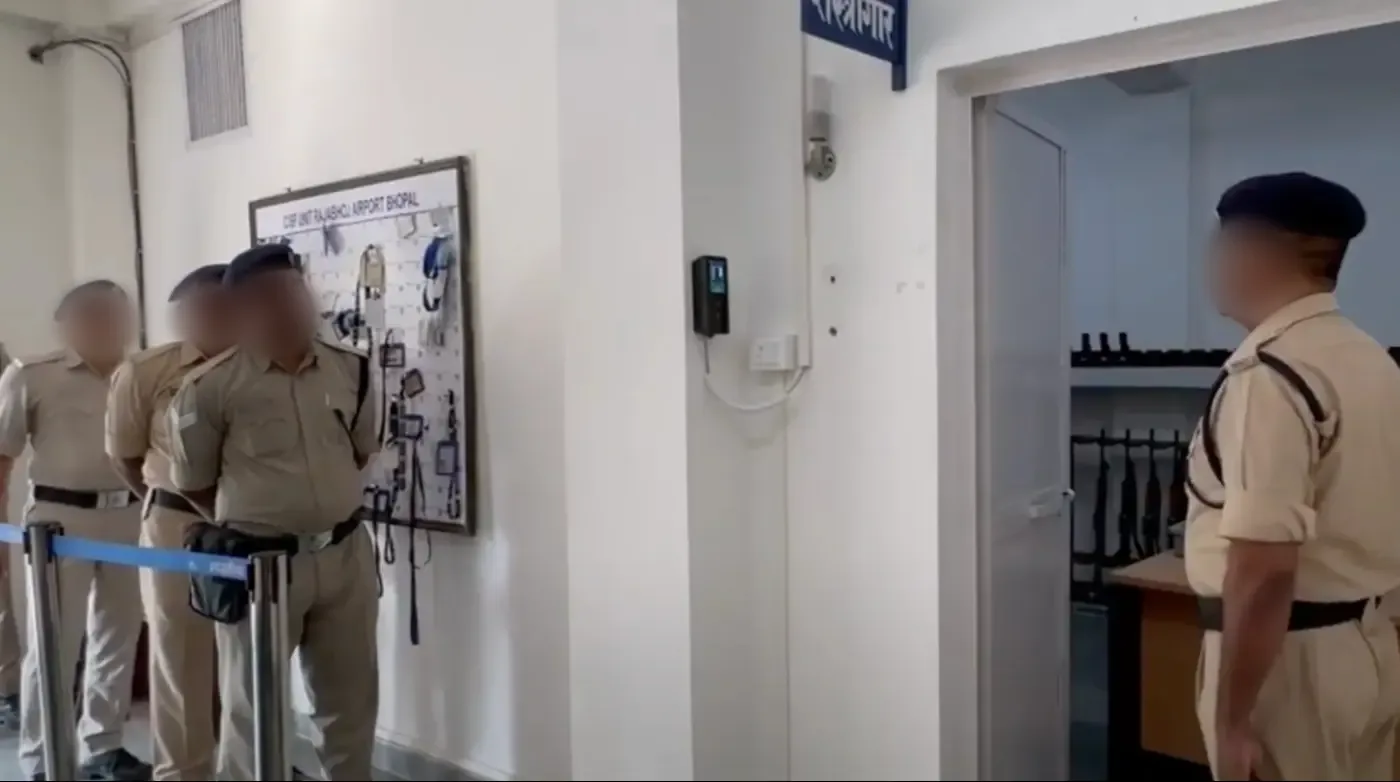 CISF personnel at the Garud-managed armoury, Raja Bhoj Airport
